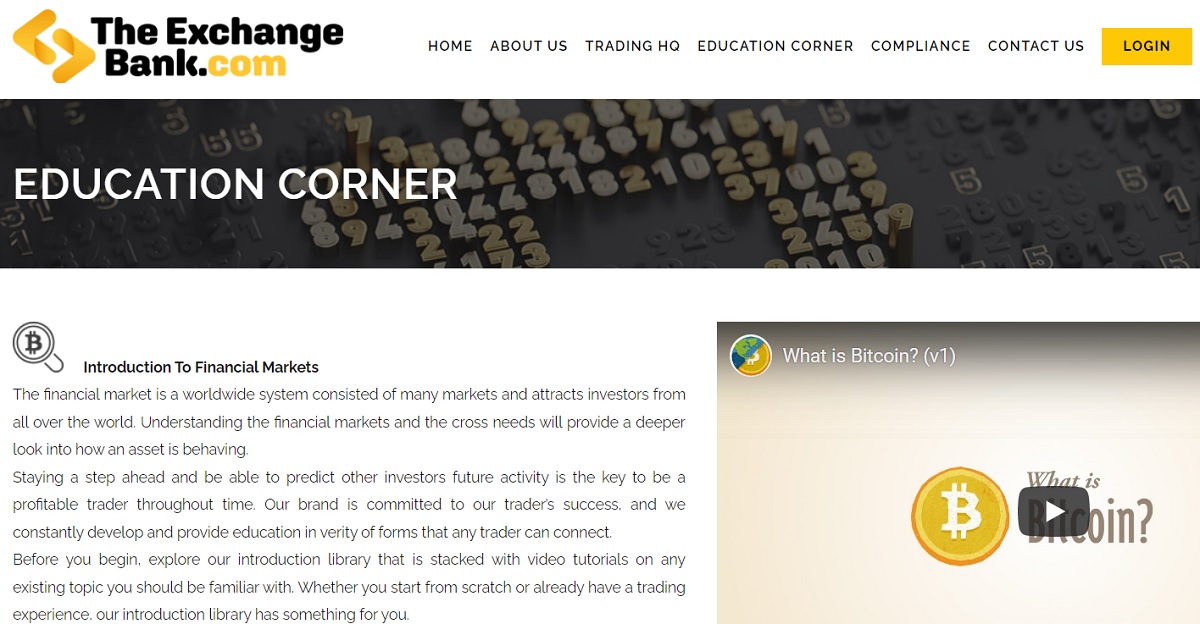 The Exchange Bank Education