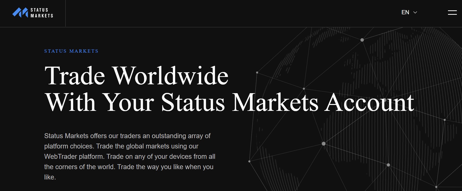 Status Markets website